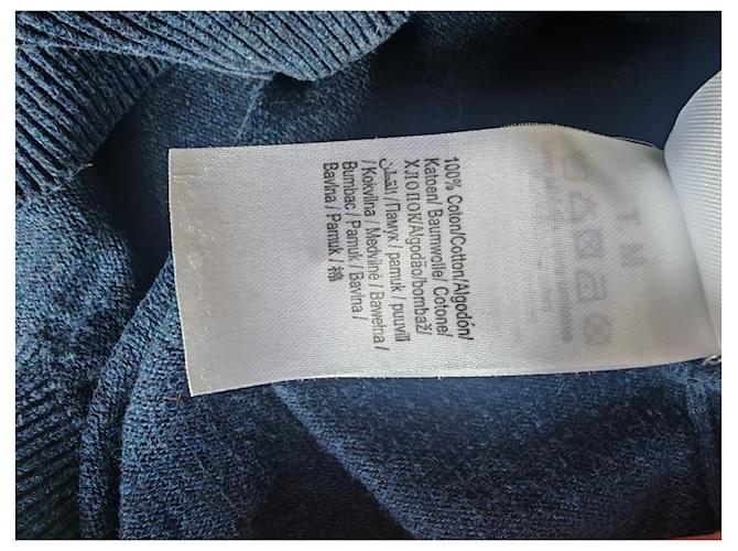 Autre Marque Jules marineblauer Baumwollpullover mit Ellbogen-Patches Dunkelblau - Ansicht 8