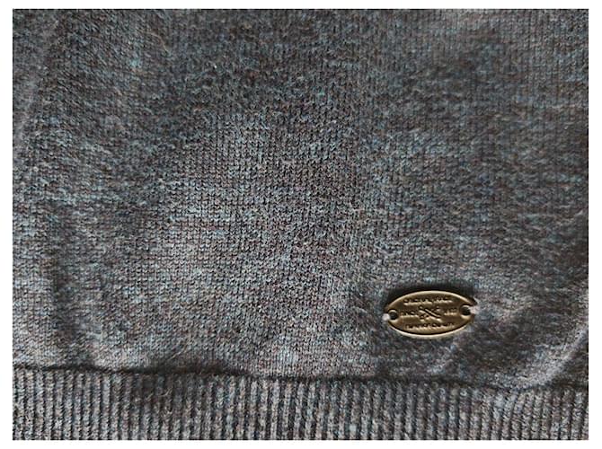 Autre Marque Jules marineblauer Baumwollpullover mit Ellbogen-Patches Dunkelblau - Ansicht 9