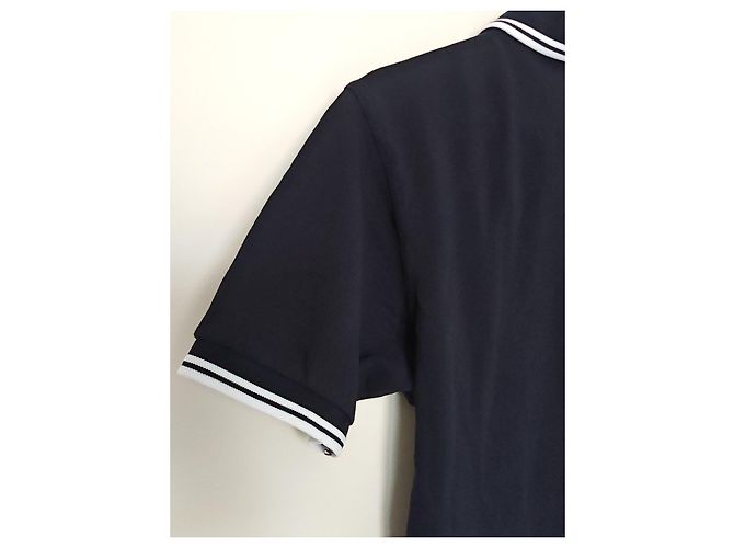 Polo Fred Perry Nero con Bordi Bianchi - vista 9