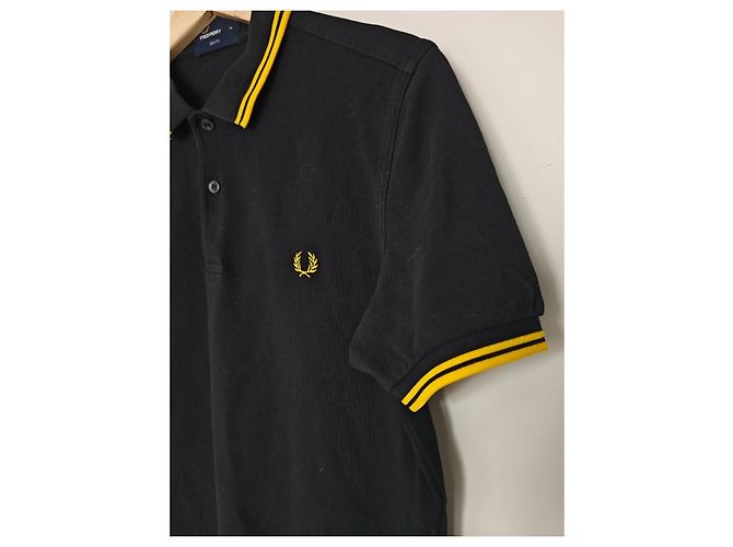 Polo Fred Perry Slim Fit - Nero e Giallo - vista 3