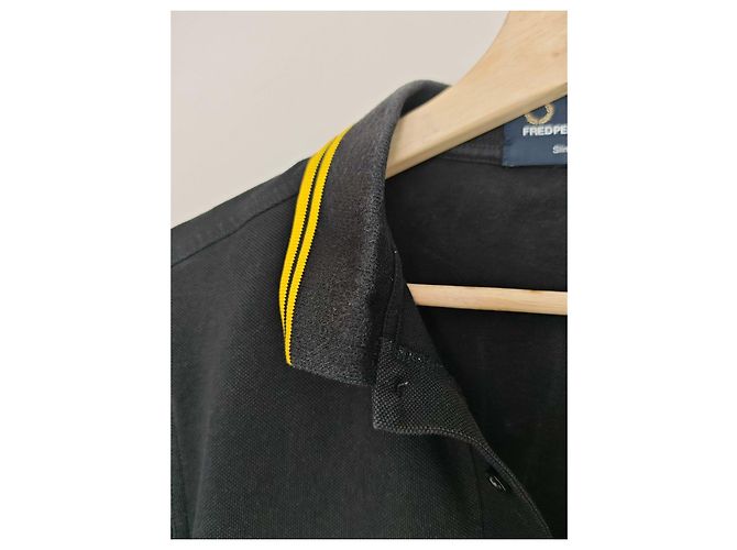 Polo Fred Perry Slim Fit - Nero e Giallo - vista 9