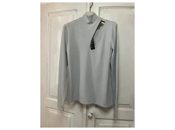 Autre Marque Sisley Top maniche lunghe azzurro collo alto Blu chiaro - vista 2