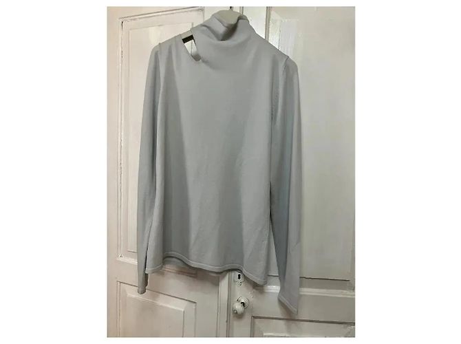 Autre Marque Sisley Top maniche lunghe azzurro collo alto Blu chiaro - vista 5