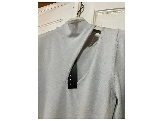 Autre Marque Sisley Top maniche lunghe azzurro collo alto Blu chiaro - vista 6