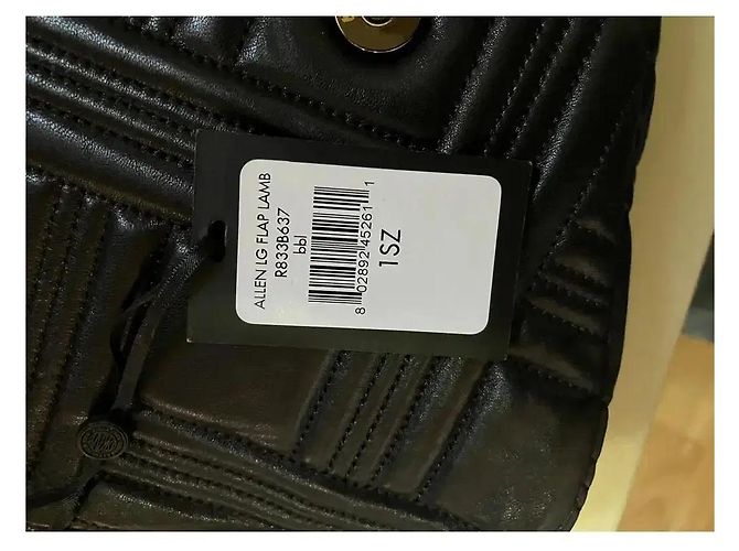 Borsa a tracolla DKNY Allen LG Flap in pelle di agnello Nero - vista 5