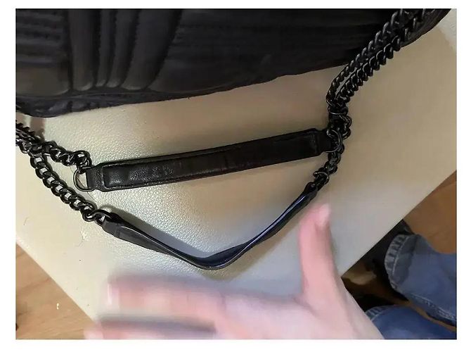 Borsa a tracolla DKNY Allen LG Flap in pelle di agnello Nero - vista 8