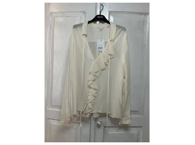 Ted Baker Rüschenbluse in Naturweiß Roh - Ansicht 4