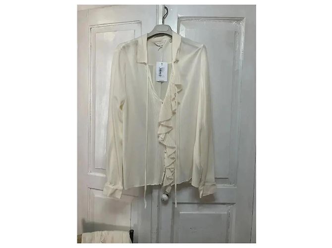 Ted Baker Rüschenbluse in Naturweiß Roh - Ansicht 6