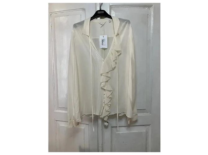 Ted Baker Rüschenbluse in Naturweiß Roh - Ansicht 8