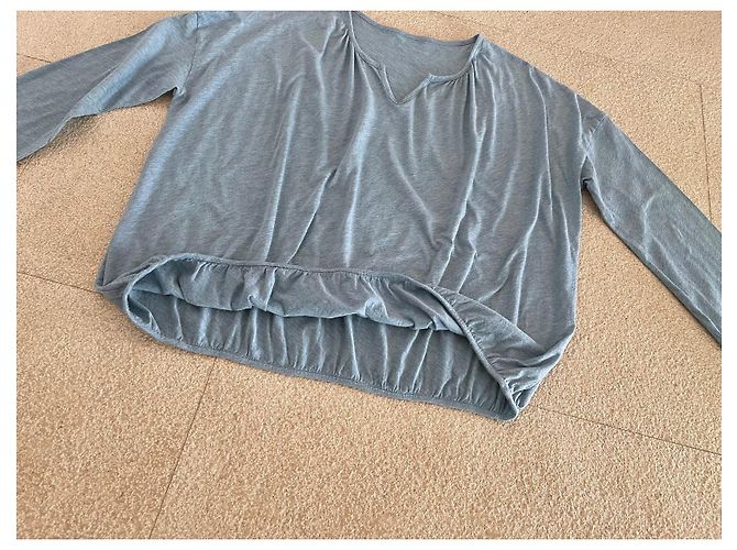 Autre Marque Muji T-shirt a maniche lunghe blu mélange - vista 6