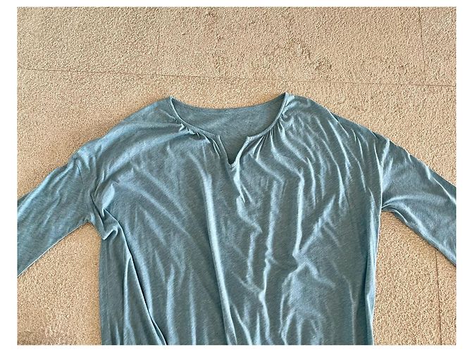 Autre Marque Muji T-shirt a maniche lunghe blu mélange - vista 8