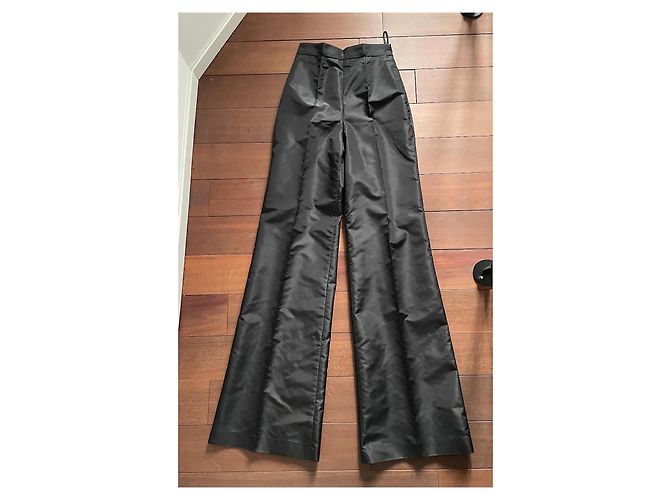 Prada weite Seidenhose schwarz - Ansicht 2
