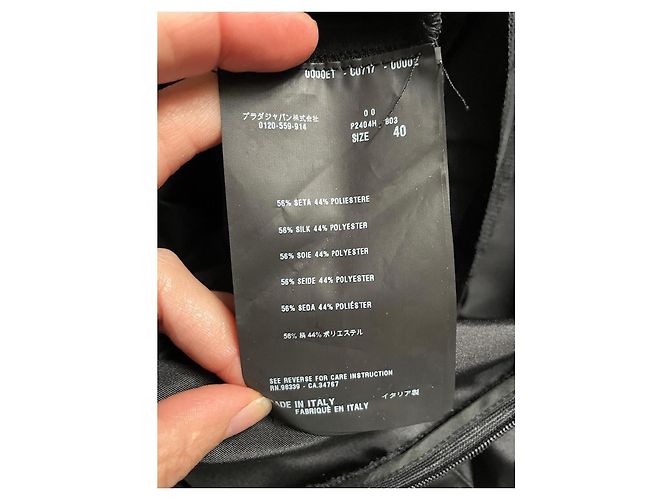 Prada weite Seidenhose schwarz - Ansicht 6