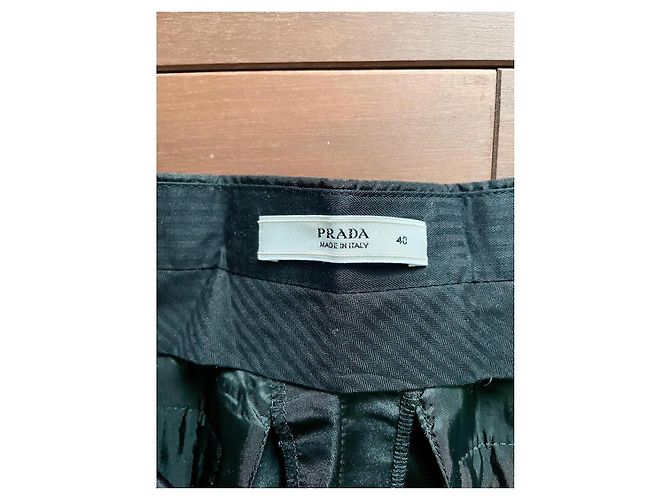 Prada weite Seidenhose schwarz - Ansicht 7