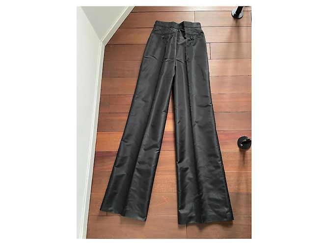 Prada weite Seidenhose schwarz - Ansicht 8