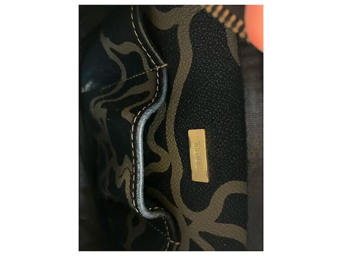 Autre Marque TOUS Kaos Mini - Borsa a tracolla in tela monogramma nero e beige - vista 10