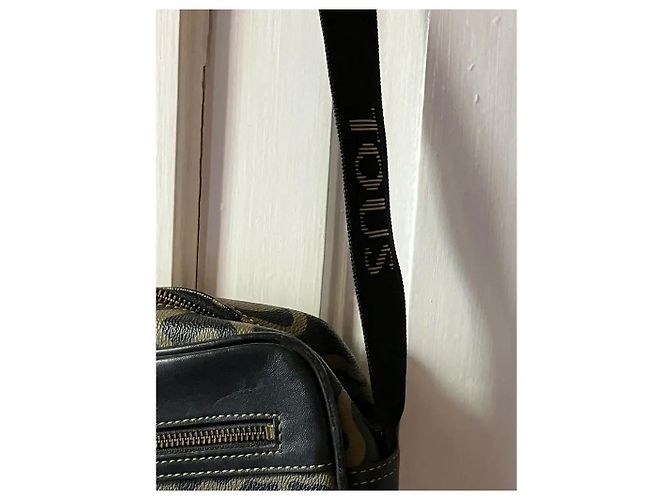 Autre Marque TOUS Kaos Mini - Borsa a tracolla in tela monogramma nero e beige - vista 4