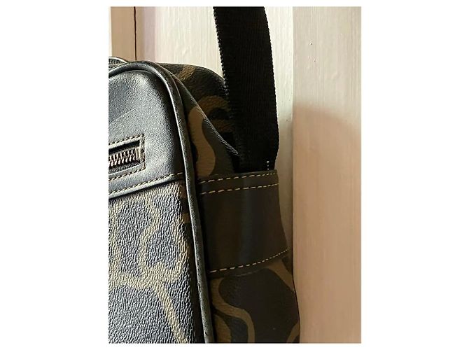 Autre Marque TOUS Kaos Mini - Borsa a tracolla in tela monogramma nero e beige - vista 5