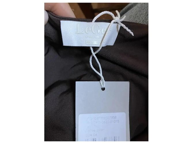 Autre Marque LeGer by Lena Gercke Top Gola Halter Franzido Castanho Marrom - vista 6
