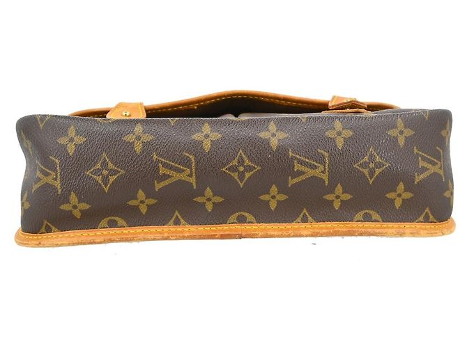 Louis Vuitton Sac Gibeciere Messenger Bag Monogram Canvas MM Brown - view 3