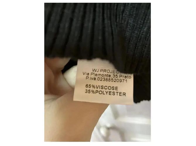 Autre Marque Monique Schwarzes geripptes Strickoberteil Neckholder - Ansicht 7