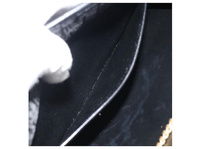 Borsa a tracolla con catena in tela Christian Dior Trotter Black Gold Auth 184194 Nero D'oro - vista 12