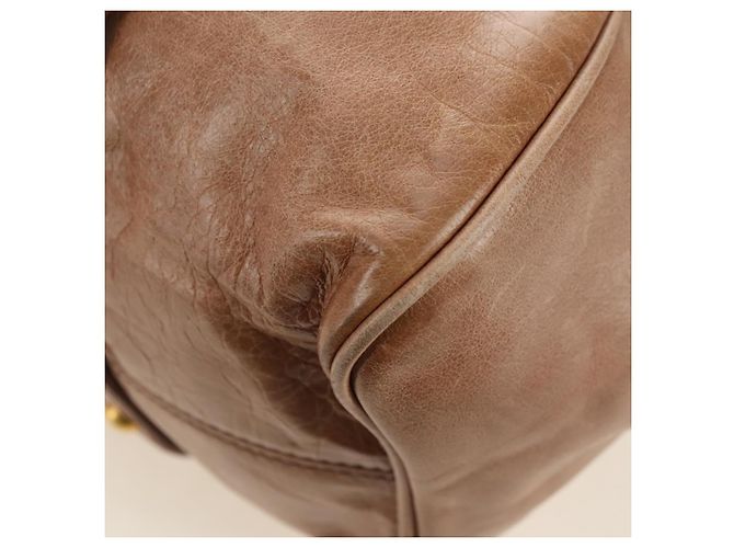 Borsa Miu Miu in pelle 2 modi Beige Oro Auth 182623SAM D'oro - vista 19