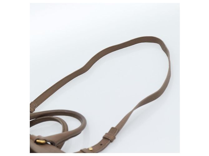 SAINT LAURENT Cavas chic Hand Bag Leather 2way Brown Gold 297957 Auth 183202A Marrone D'oro - vista 14