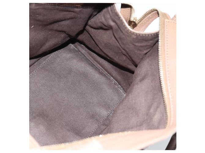 SAINT LAURENT Cavas chic Hand Bag Leather 2way Brown Gold 297957 Auth 183202A Marrone D'oro - vista 20