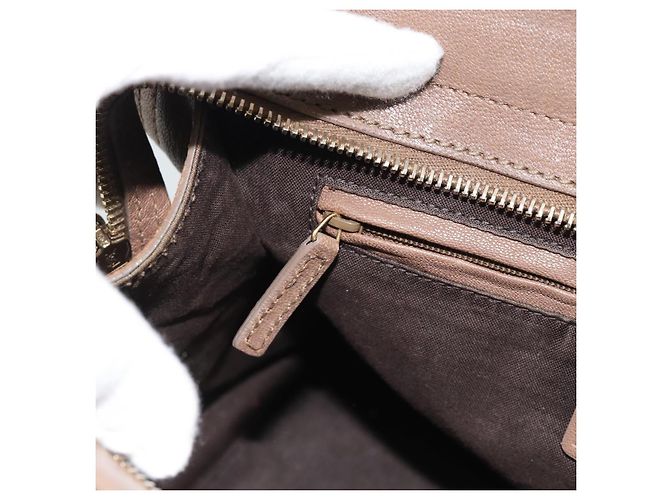 SAINT LAURENT Cavas chic Hand Bag Leather 2way Brown Gold 297957 Auth 183202A Marrone D'oro - vista 22