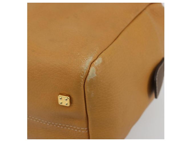 Borsa LOEWE Anagram in pelle marrone oro Auth 182145 D'oro - vista 14