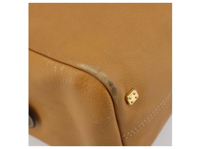 Borsa LOEWE Anagram in pelle marrone oro Auth 182145 D'oro - vista 15