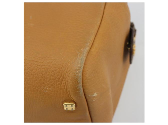 Borsa LOEWE Anagram in pelle marrone oro Auth 182145 D'oro - vista 16