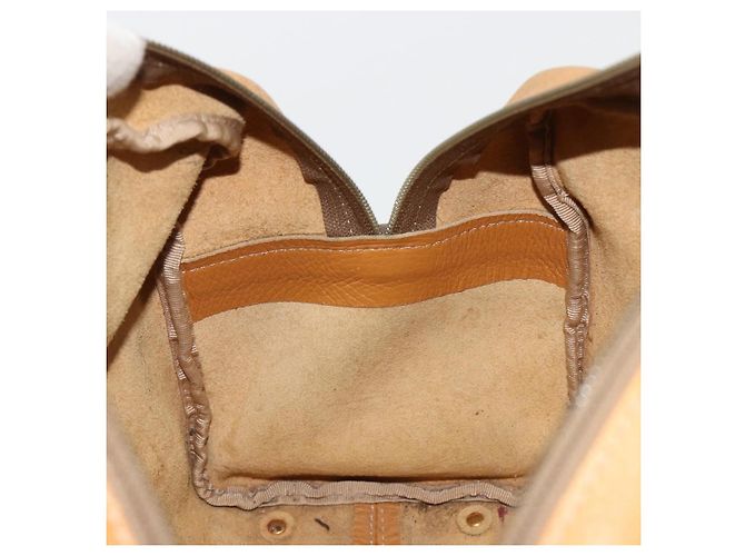 Borsa LOEWE Anagram in pelle marrone oro Auth 182145 D'oro - vista 19