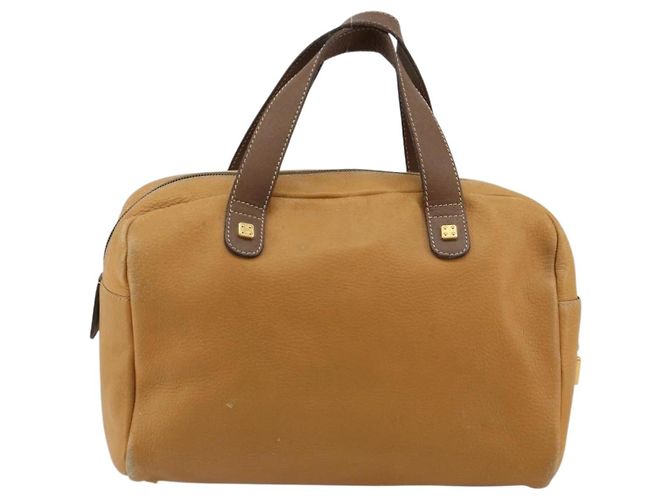 Borsa LOEWE Anagram in pelle marrone oro Auth 182145 D'oro - vista 2
