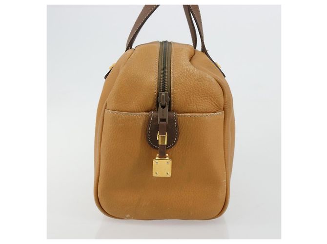 Borsa LOEWE Anagram in pelle marrone oro Auth 182145 D'oro - vista 4