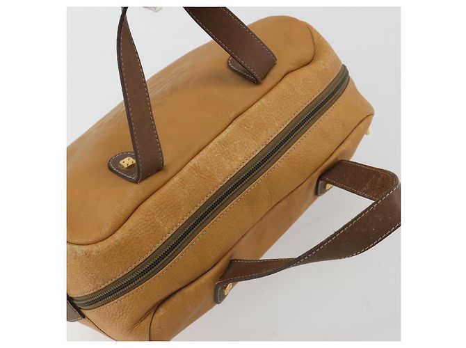 Borsa LOEWE Anagram in pelle marrone oro Auth 182145 D'oro - vista 6
