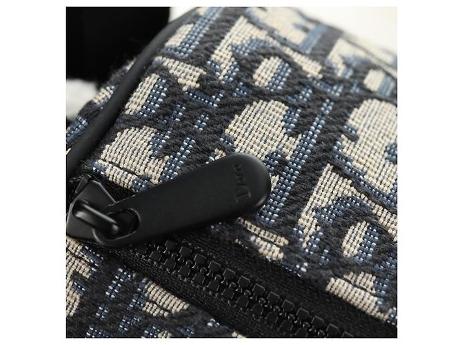 Mini trolley Christian Dior Trotter Canvas Oblique Rabbit Navy Auth 182307SAM Blu navy - vista 10