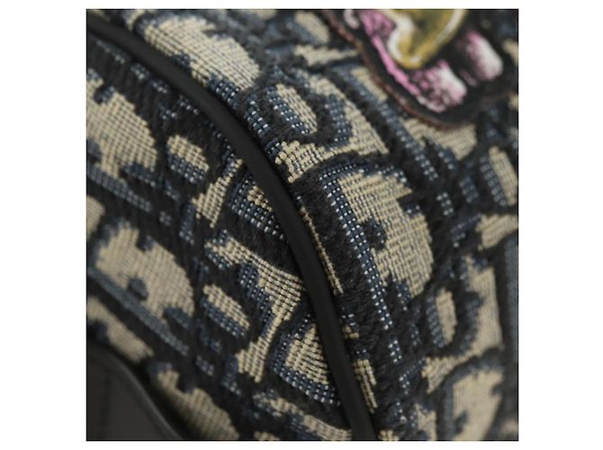 Mini trolley Christian Dior Trotter Canvas Oblique Rabbit Navy Auth 182307SAM Blu navy - vista 15