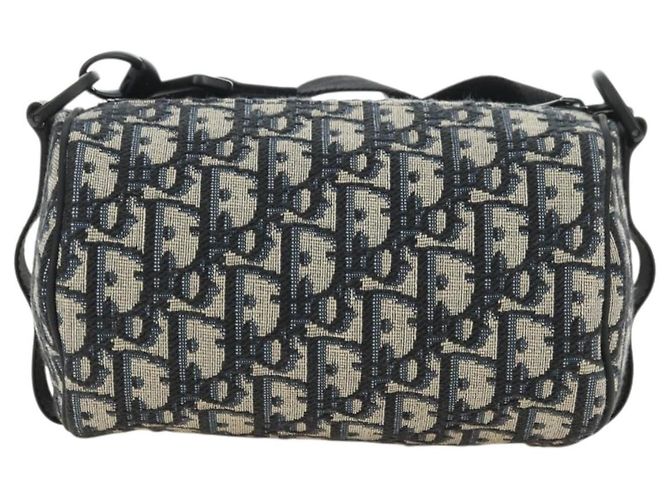 Mini trolley Christian Dior Trotter Canvas Oblique Rabbit Navy Auth 182307SAM Blu navy - vista 2