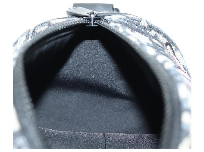 Mini trolley Christian Dior Trotter Canvas Oblique Rabbit Navy Auth 182307SAM Blu navy - vista 22