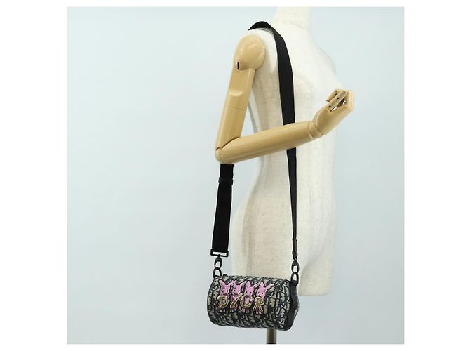 Mini trolley Christian Dior Trotter Canvas Oblique Rabbit Navy Auth 182307SAM Blu navy - vista 24
