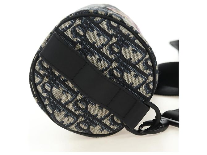 Mini trolley Christian Dior Trotter Canvas Oblique Rabbit Navy Auth 182307SAM Blu navy - vista 4