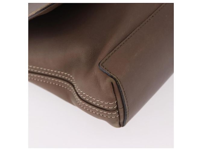 Borsa Business LOEWE in pelle 2way Marrone Argento Auth bs35451 - vista 10