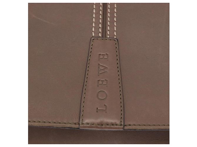 Borsa Business LOEWE in pelle 2way Marrone Argento Auth bs35451 - vista 18