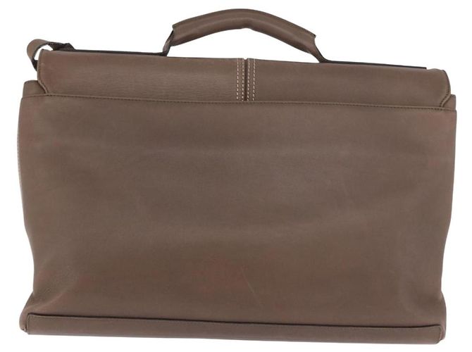 Borsa Business LOEWE in pelle 2way Marrone Argento Auth bs35451 - vista 2