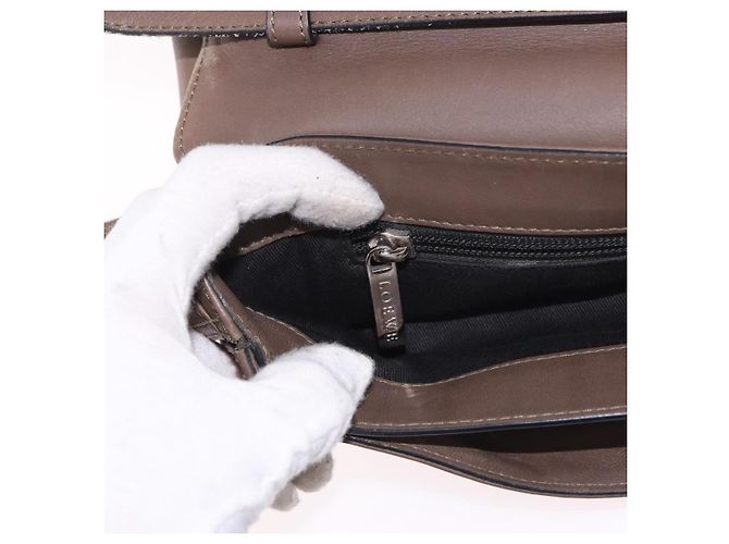 Borsa Business LOEWE in pelle 2way Marrone Argento Auth bs35451 - vista 26