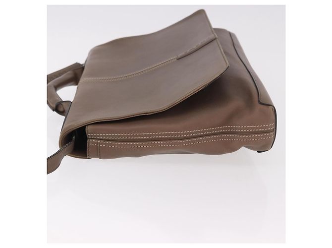 Borsa Business LOEWE in pelle 2way Marrone Argento Auth bs35451 - vista 4