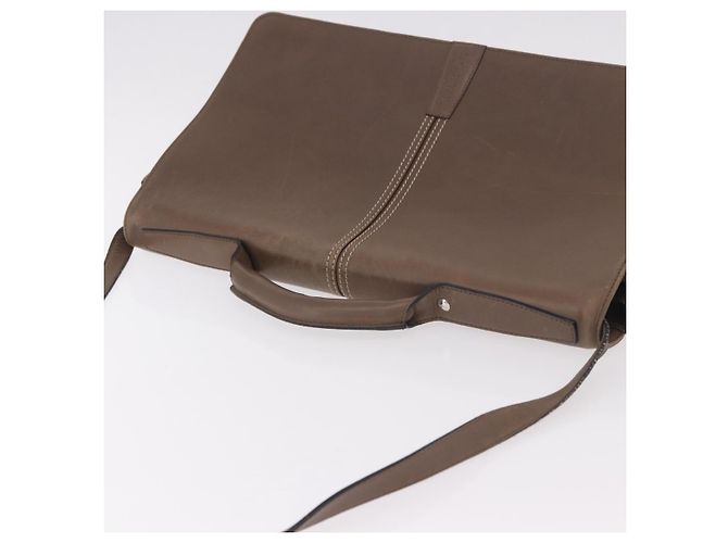 Borsa Business LOEWE in pelle 2way Marrone Argento Auth bs35451 - vista 6
