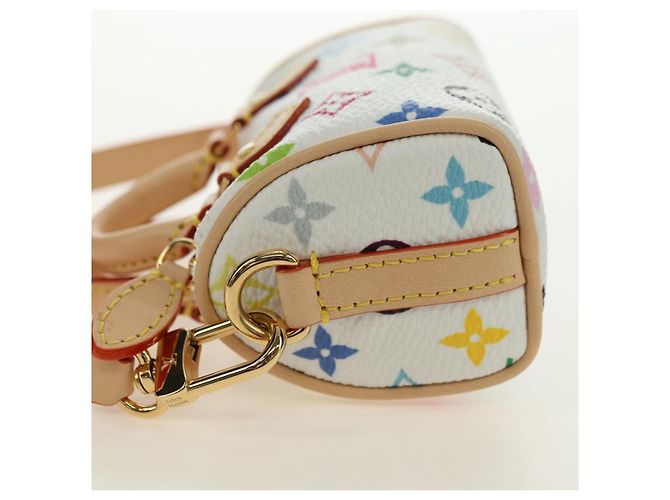 LOUIS VUITTON Portachiavi Micro Speedy Multicolor Bianco M03729 LV Auth 181949SAM - vista 3